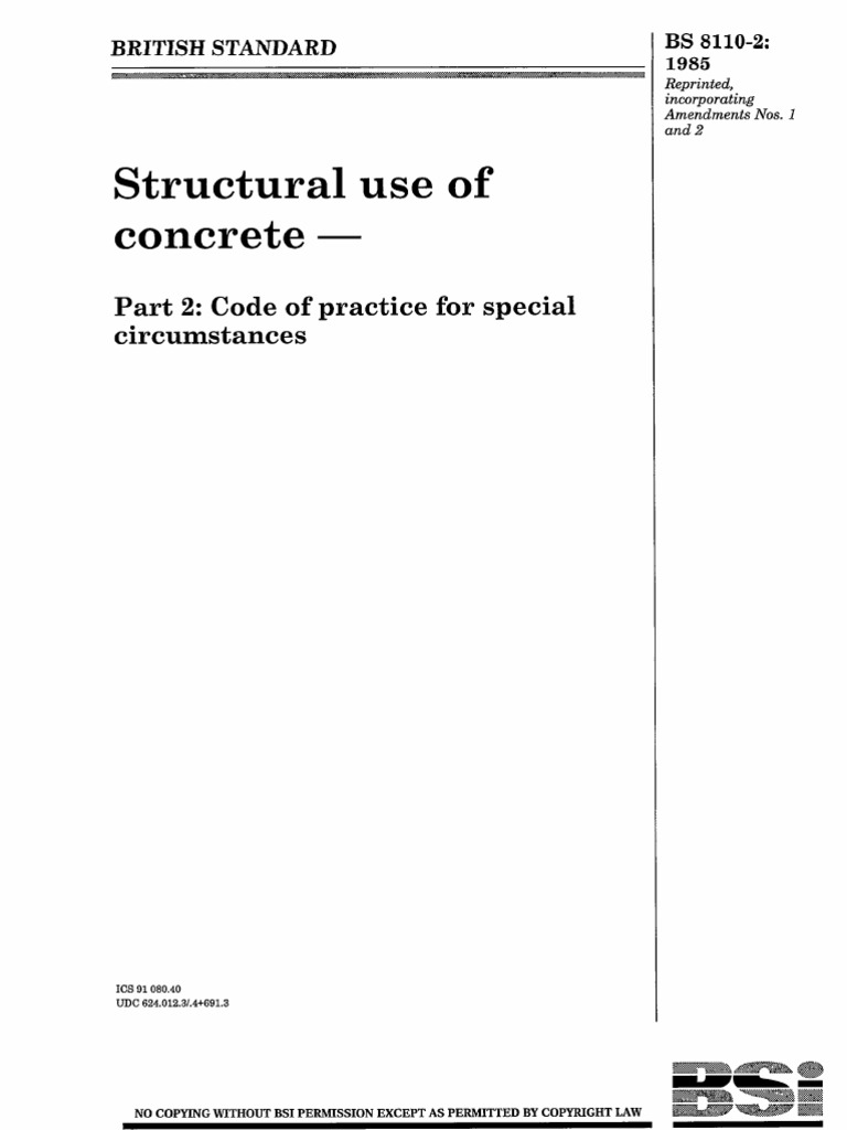 BS 81102 Structural Use of Concrete PDF
