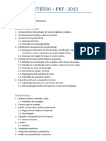 Conteúdo Programático - PRF 2013