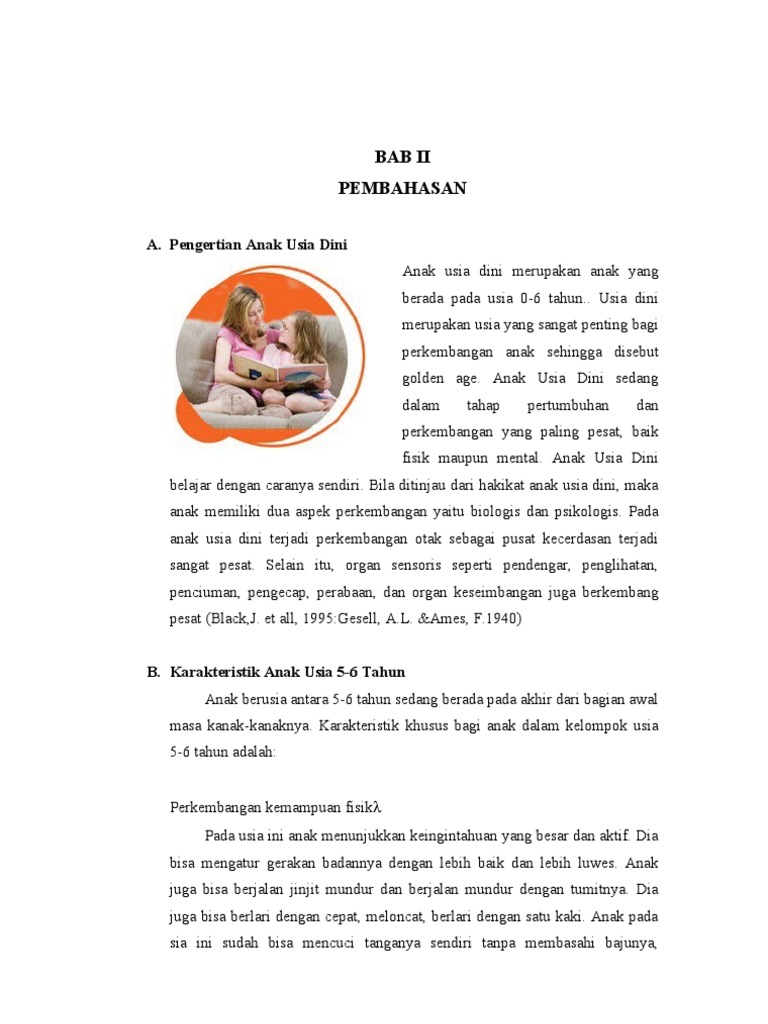 Pengertian Anak Usia Dini | PDF