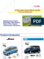 "Cycle Time Down in Door Mirror Line by Process Balancing".: Pt. Abc