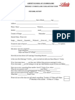Marriage Counselling Evaluation Form