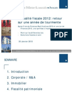 Présentation LPA Actualité fiscale 30 janvier 2013