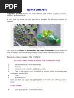 HORTA - Garrafas Pet