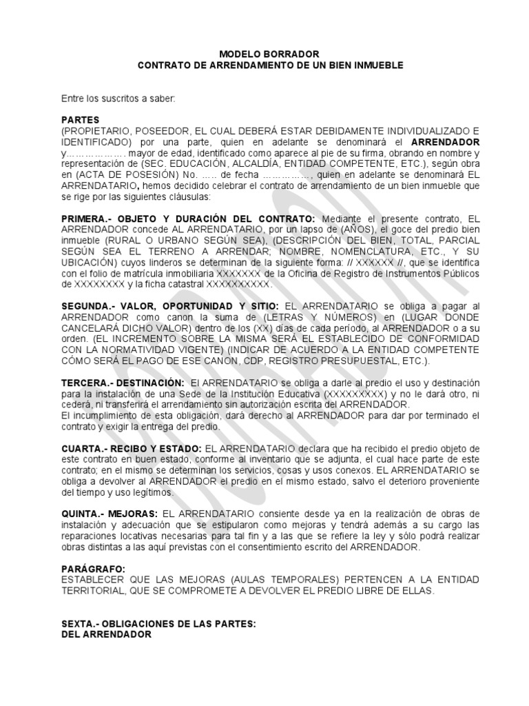 CONTRATO DE ARRENDAMIENTO.doc Alquiler Gobierno