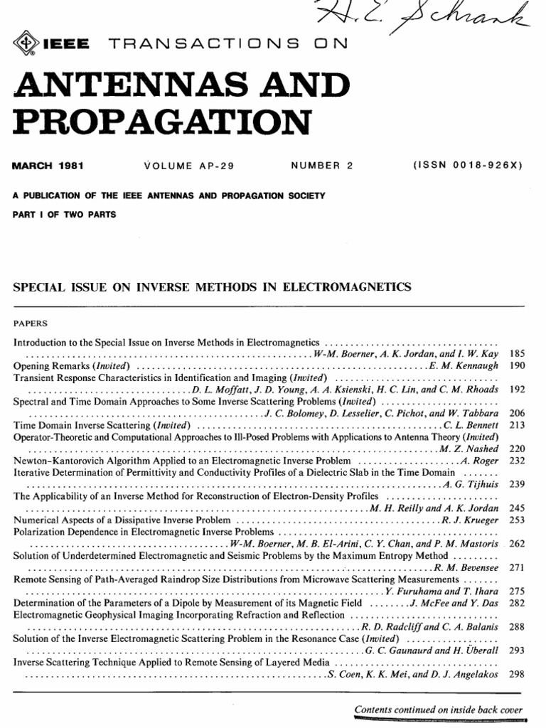 G'G -GalowGames-さま専用 ブライトアーツ5体セット Ieee Trans. On A&p (1981 Si) | PDF | Inverse Problem | Scattering