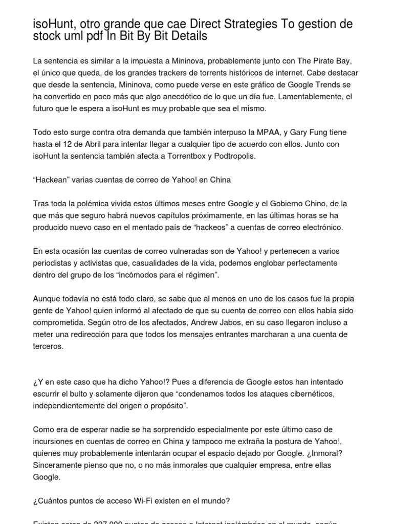 Caída de isoHunt y hackeo en Yahoo! | PDF | China | Política mundial