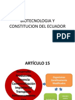 Constitucion y Biotecnologia