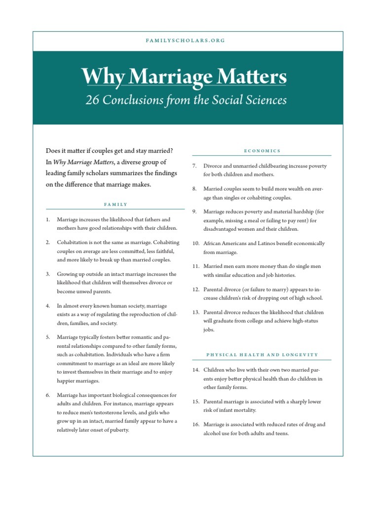 Importance of Marriage vs. Cohabitation | PDF | Cohabitation | Marriage
