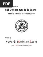 RBI Grade B Previous Paper