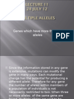 Multiple Alleles, Lec 11&12