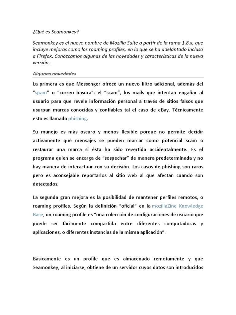 Qué Es Seamonkey | PDF