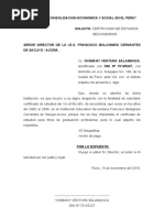 SOLICITUD DE JUSTIFICACION DE FALTA