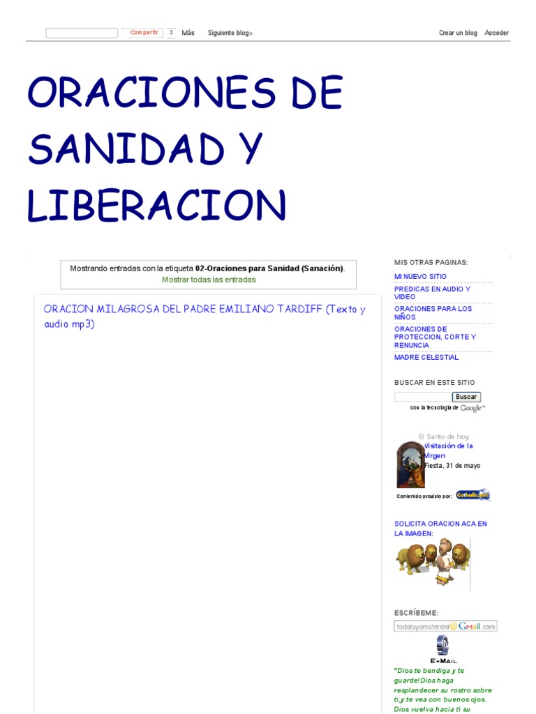 Oraciones de Sanidad y Liberación | PDF | Perdón | Oración