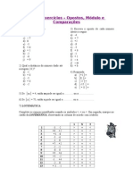 2 - Exercícios- Opostos, módulos e comparações