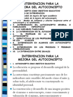 Intervencion para La Mejora Del Autoconcepto