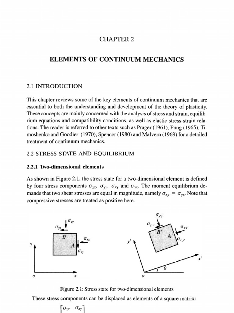 Elements of Continuum Mechanics | PDF
