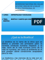 Bioetica y Los Campos ... (Antropologia y Sociologia)