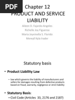 Chapter 12 - PRODUCT AND SERVICE LIABILITY