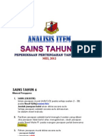 Analisis Item Sains