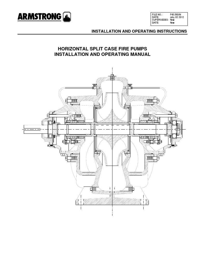 Horizontal Split Case Fire Pumps Installation And Operating Manual