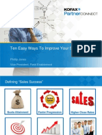 Ten Easy Ways to Improve Your Sales Success - Phillip Jones
