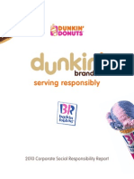 Dunkin Brands Corporate Social Responsibility Report (CSR) Redesign