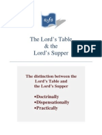 The Lord's Table & the Lord's Supper