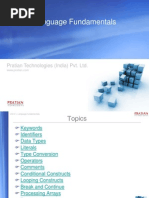 Language Fundamentals C# PDF