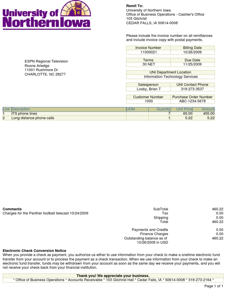Ar Sample Invoice | PDF | Business | Law
