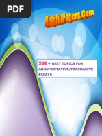 Download 500 Best Topics for Argumentative Persuasive Essays by  David Tucker SN148701223 doc pdf