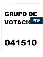 Mesa de Sufragio y Grupo de Votacion