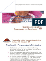 PELA. Gestion Administrativan Por Resultado