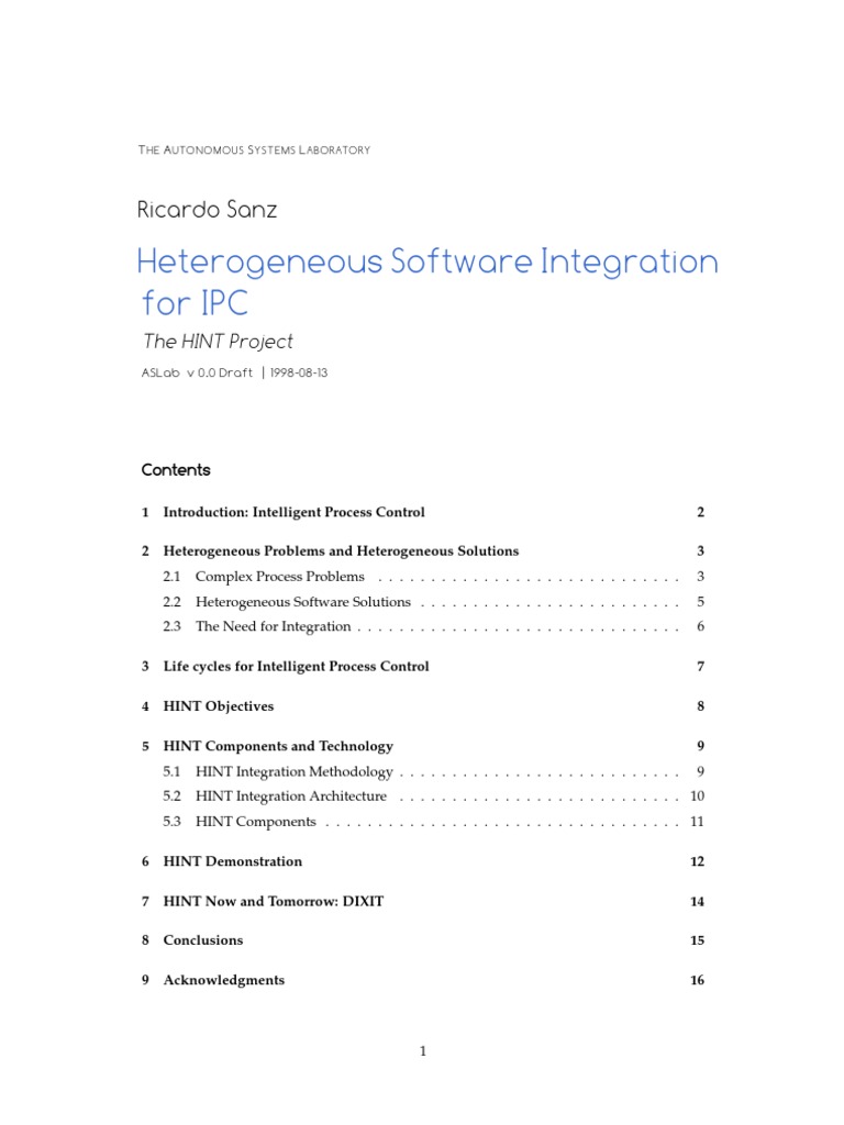 HINT Project: Integrating IPC Solutions | PDF | Component Based ...
