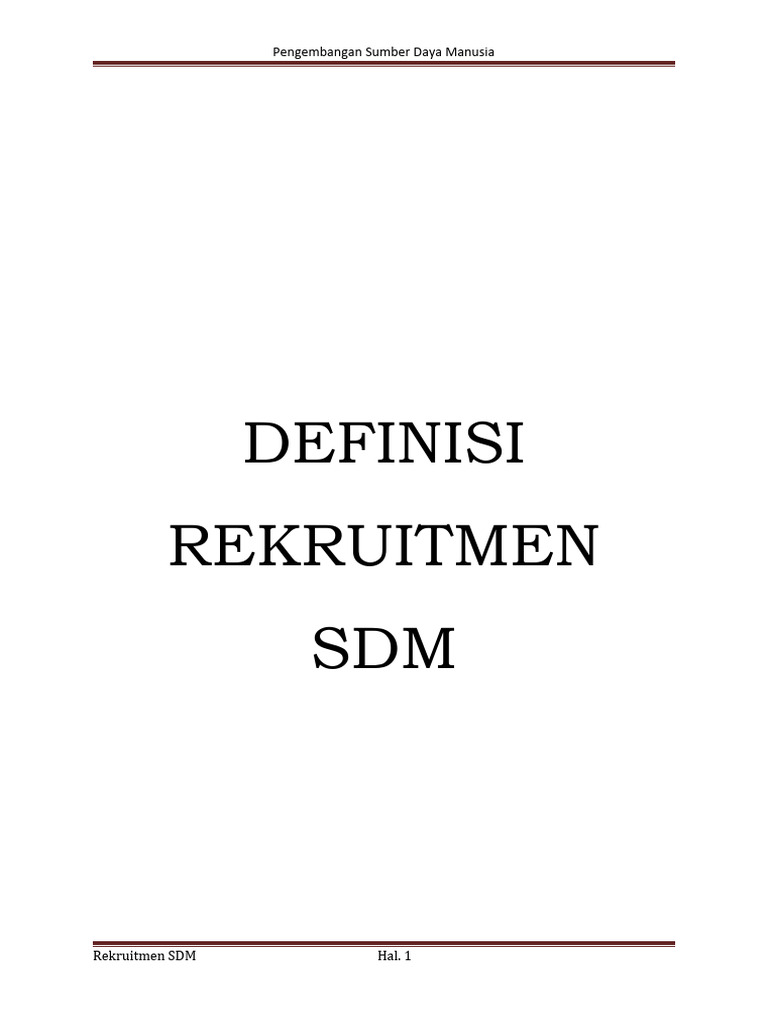 REKRUTMEN | PDF