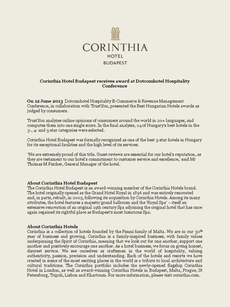 Dotcomhotel Trustyou Award