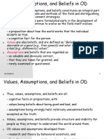 Values, Assumptions and Beliefs Shape OD