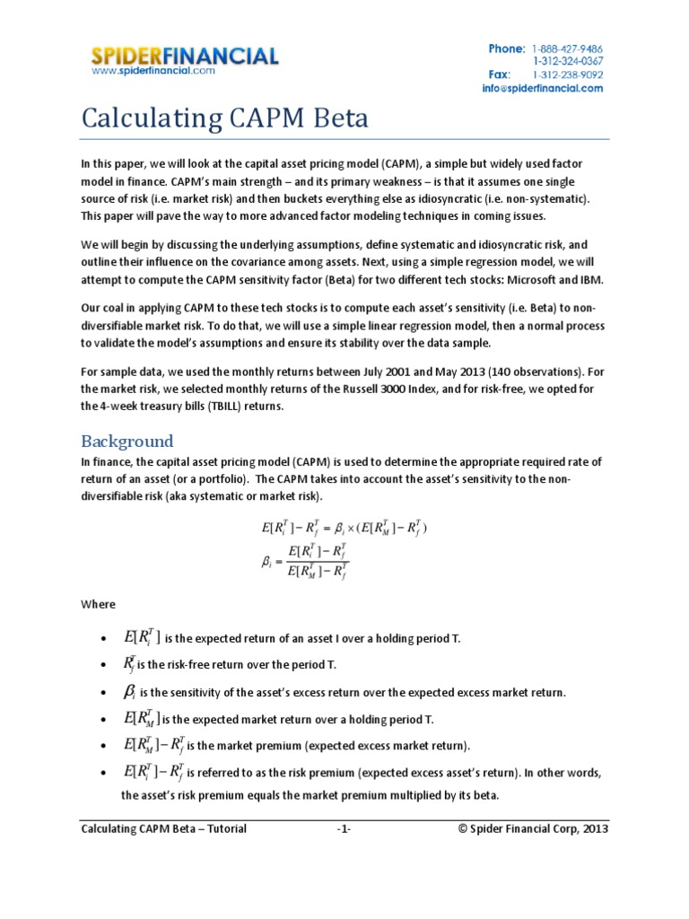 Importance of capital asset pricing model image