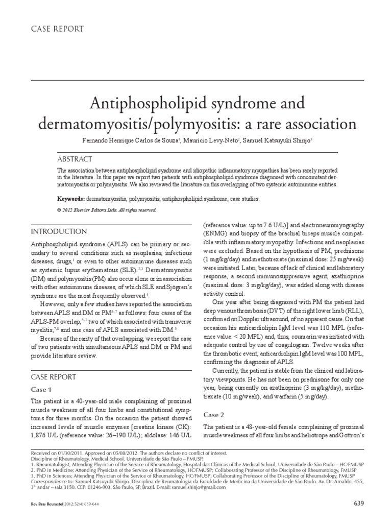 APAS and JDM PDF PDF Systemic Lupus Erythematosus Autoimmune Disease