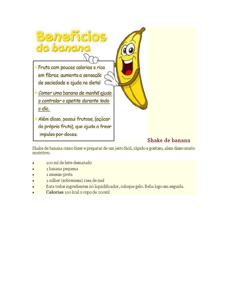 Atividades Sobre Banana Banana Alimentos