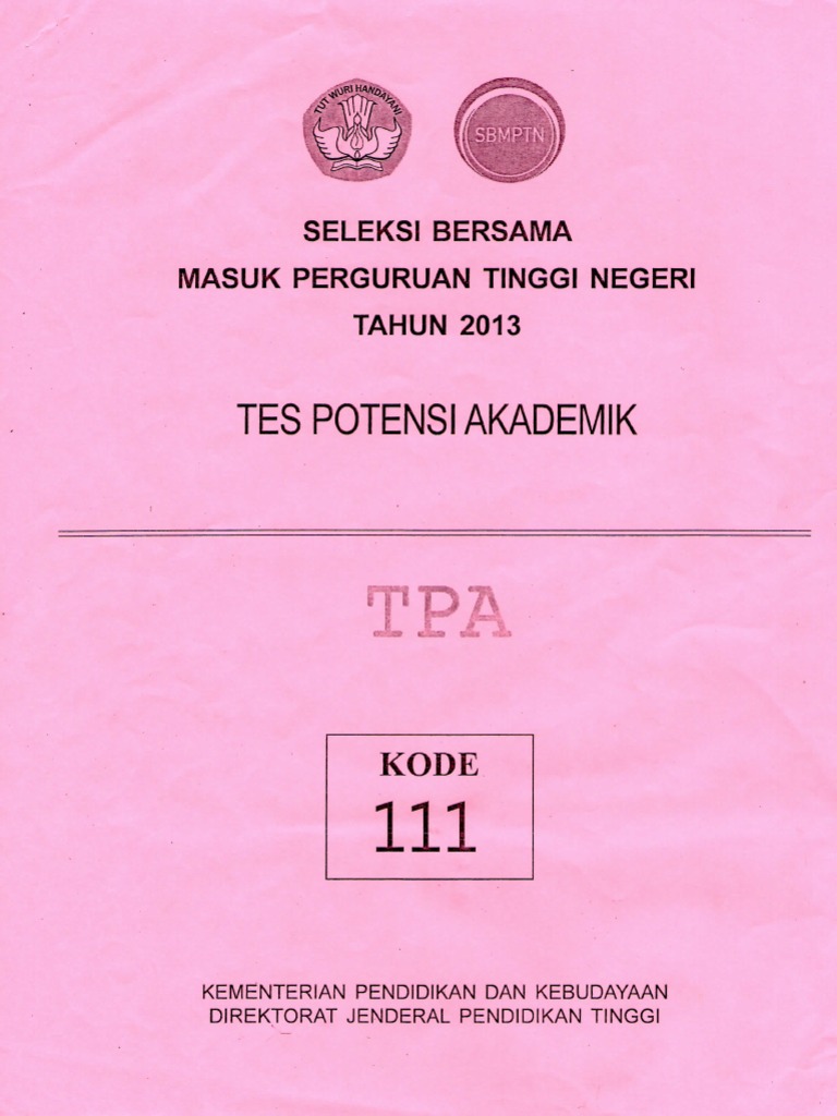 Contoh Soal Tes Potensi Akademik Sobat Guru