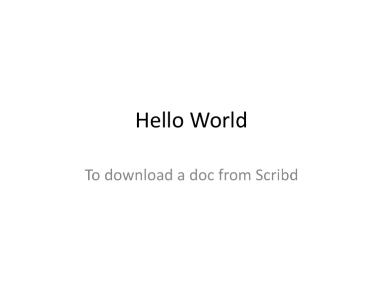 Downloading Documents from Scribd | PDF
