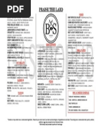 B&S Menu 