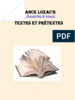 Franck Lozac'hTextes et Prétextes
