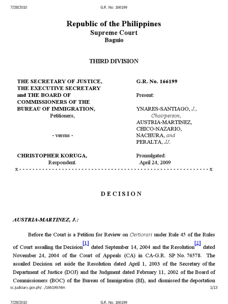Supreme Court Decision on Deportation of American National | PDF | Plea ...