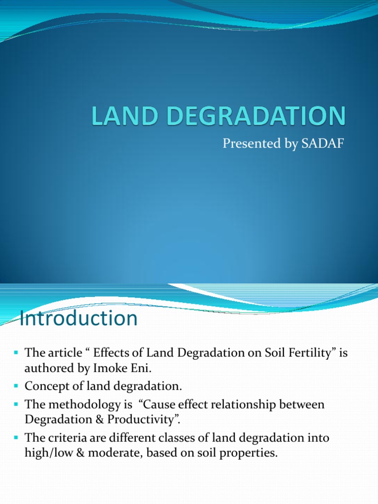 Land Degradation PDF
