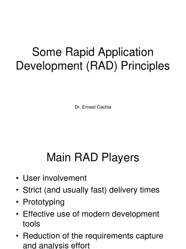 RAD Principles by Dr. Ernest Cachia | PDF | Business