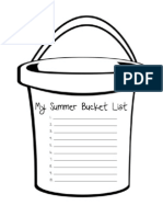 Summer Bucket List Activity