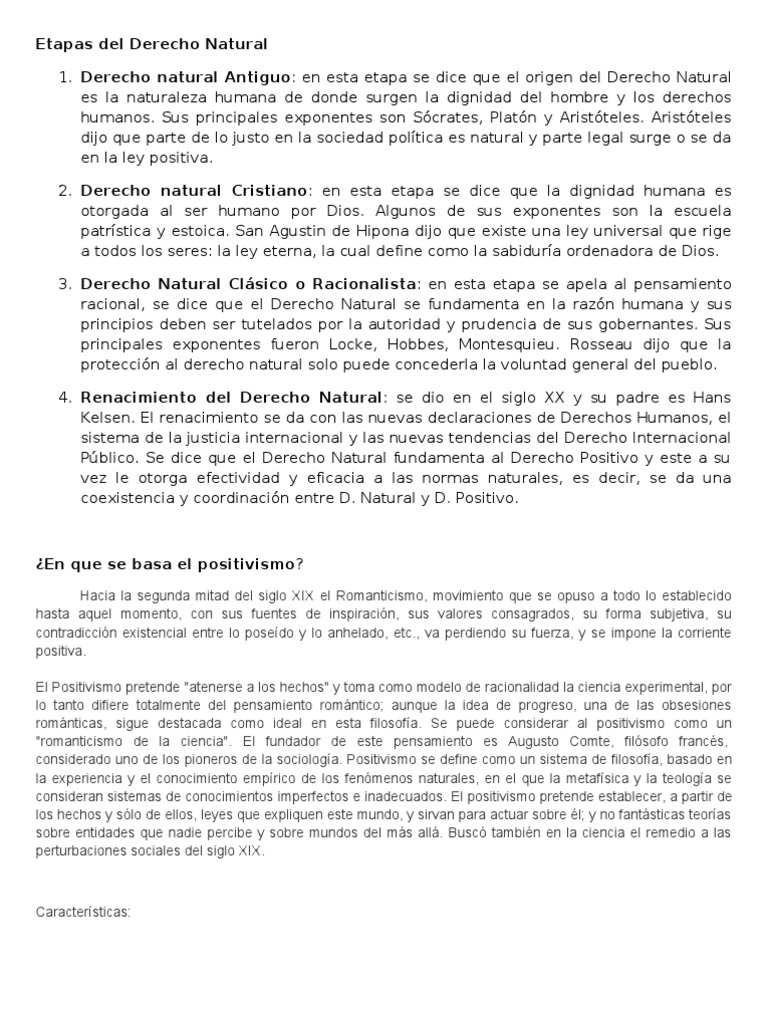 Etapas Del Derecho Natural | PDF | La Ley natural | Derechos humanos