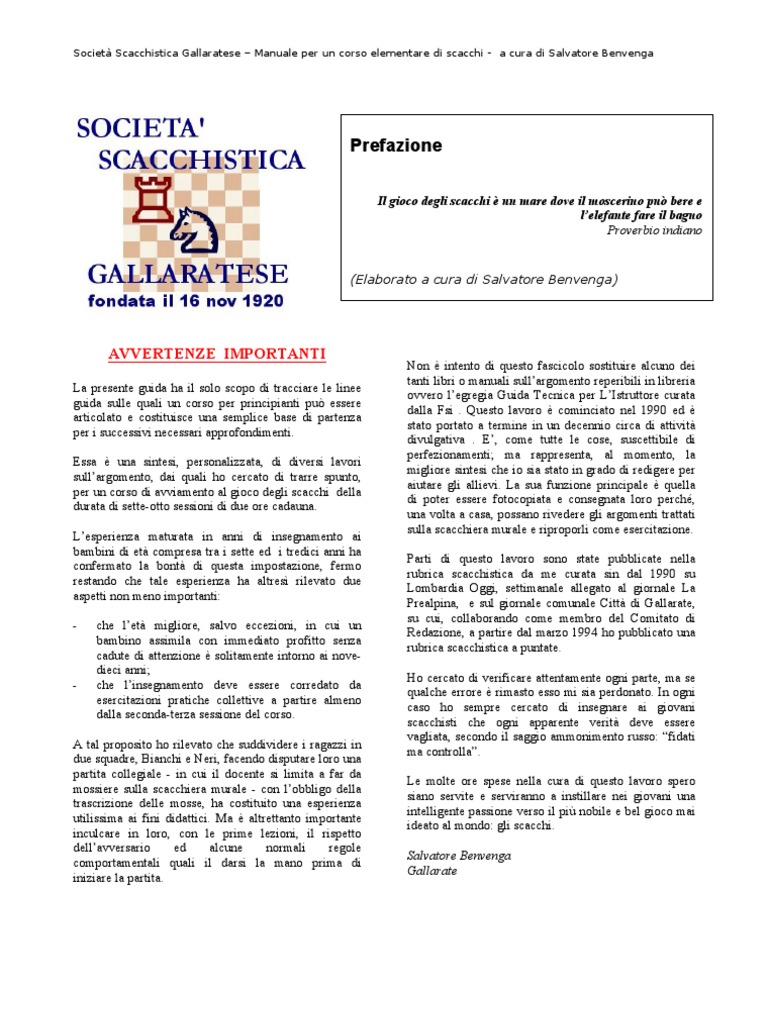 (Ebook Ita) Manuale Scacchi PDF