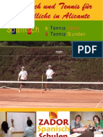 Tenniscamp für Jugendliche in Spanien Sommer 2009
